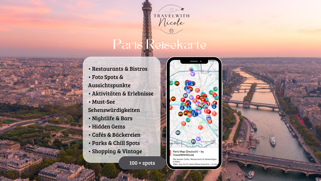 Paris Reisekarte (Deutsch)