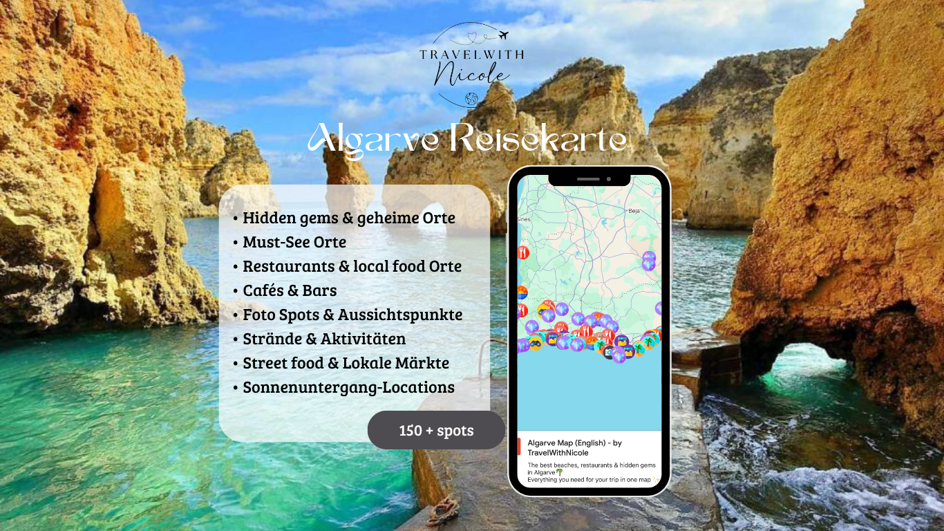 Algarve Reisekarte (Deutsch)