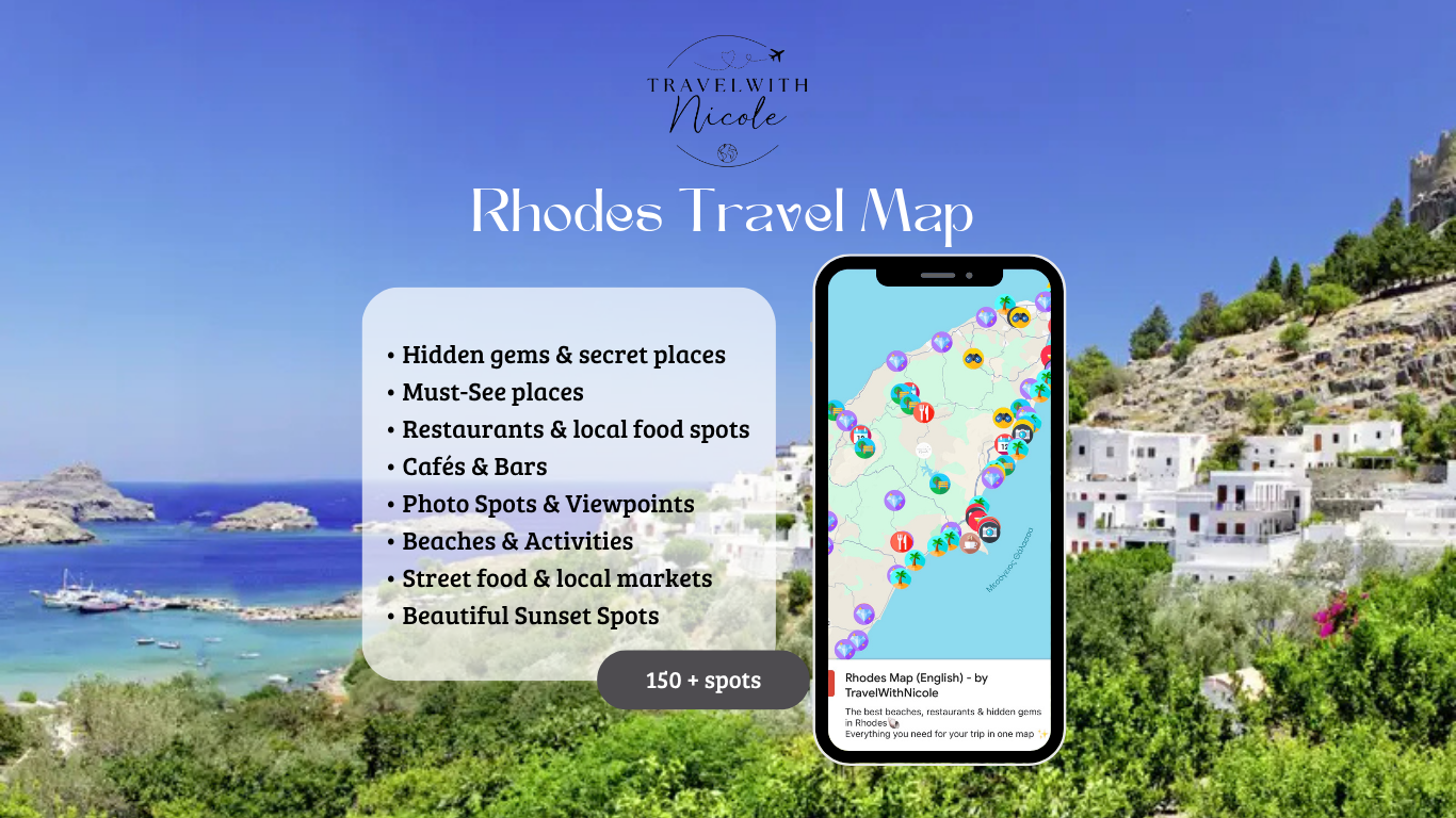 Rhodes Travel Map (English)