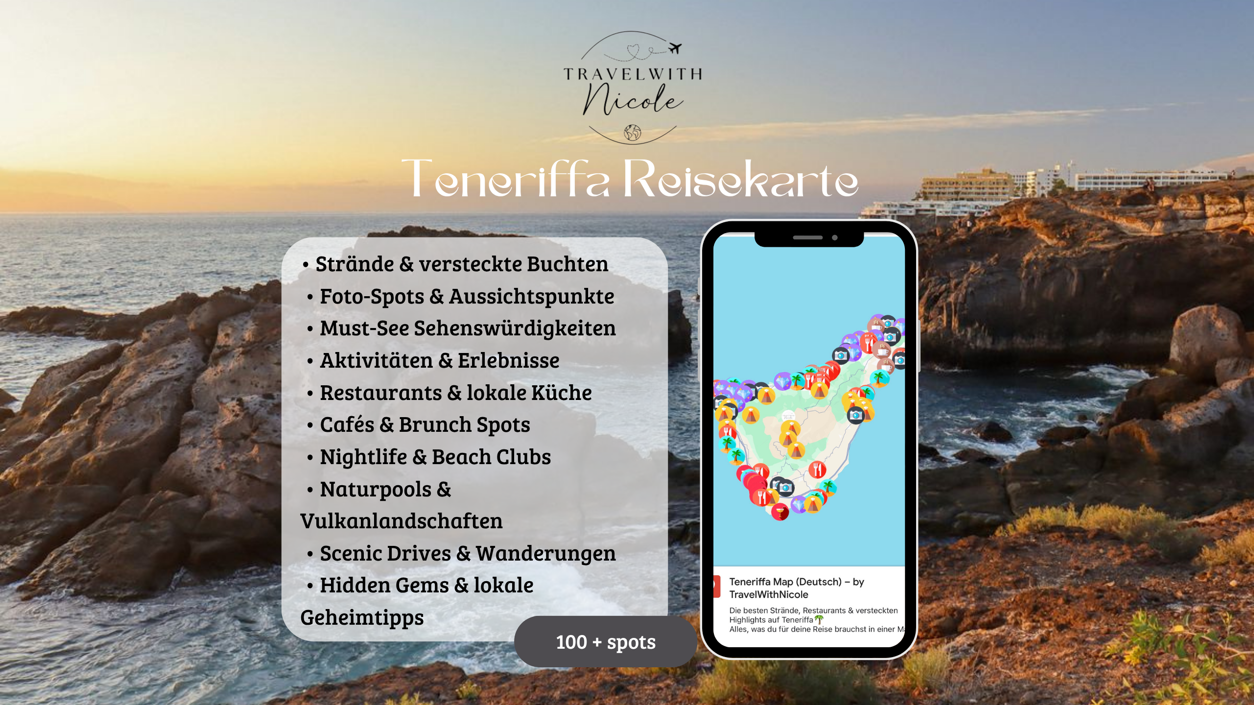 Teneriffa Reisekarte (Deutsch)
