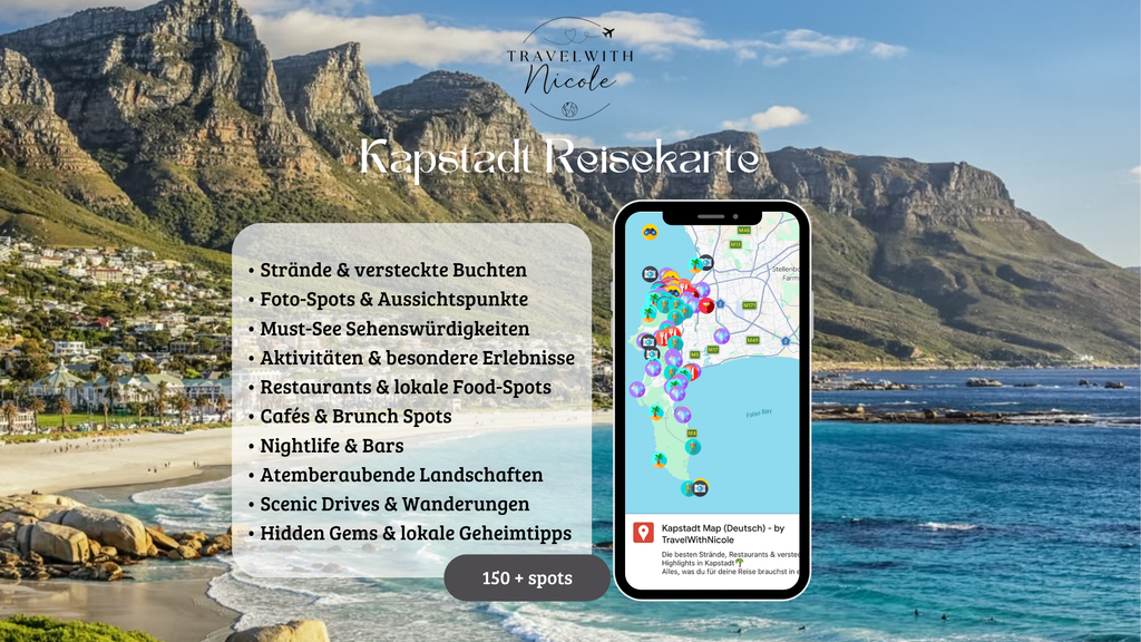 Kapstadt Reisekarte (Deutsch)