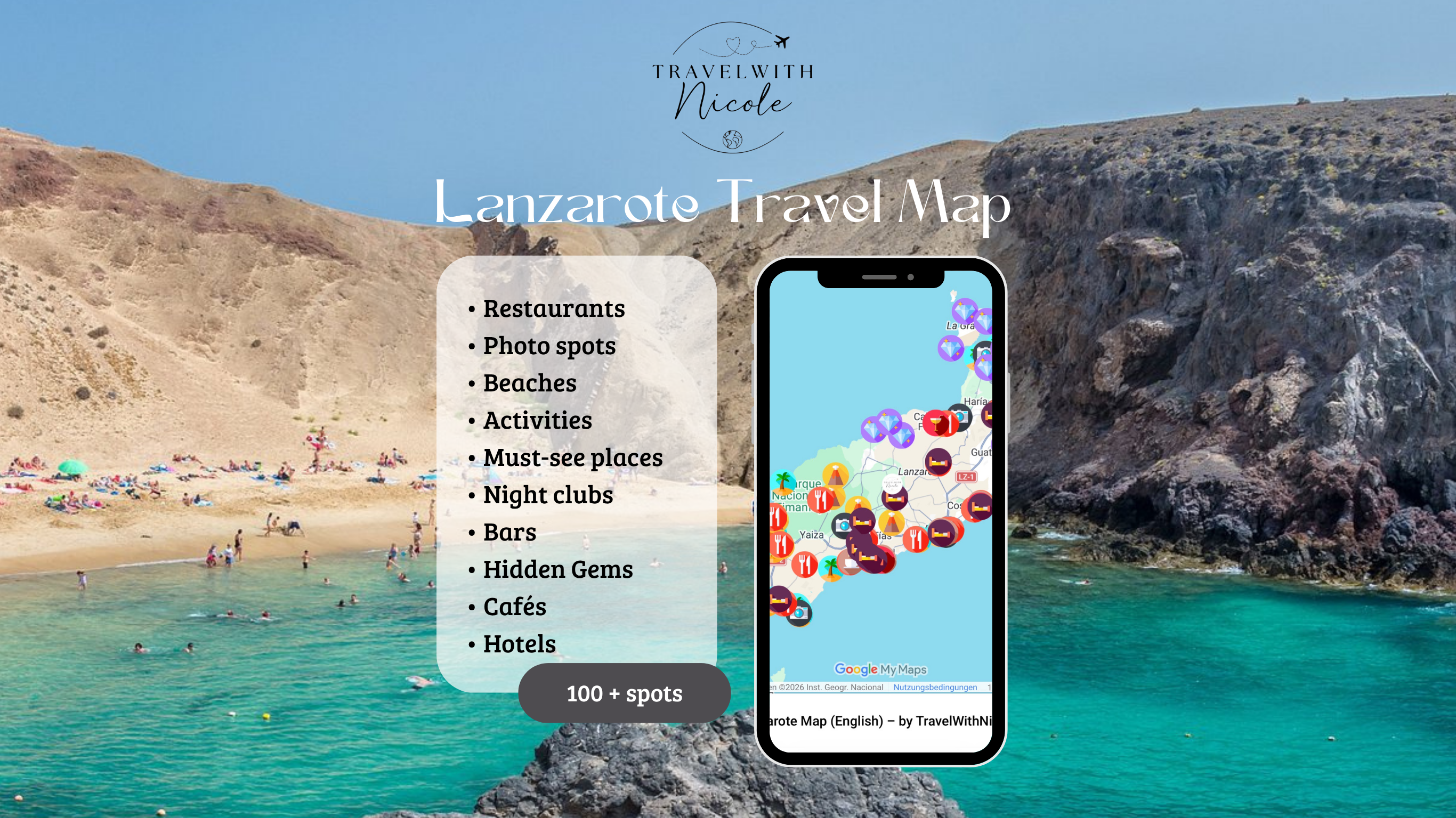 Lanzarote Travel Map (English)